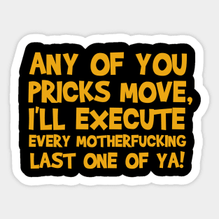 Pulp Fiction Movie Quotes Badass Cool T-Shirts Sticker